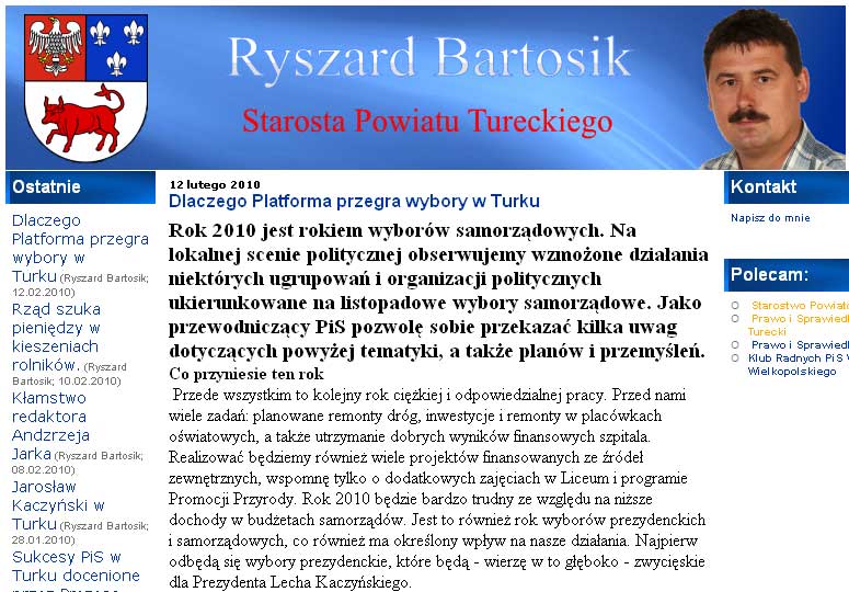 Dlaczego Platforma przegra wybory w Turku/Ryszard Bartosik