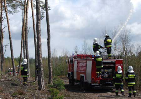 Ćwiczenia strażackie w Gminie Malanów