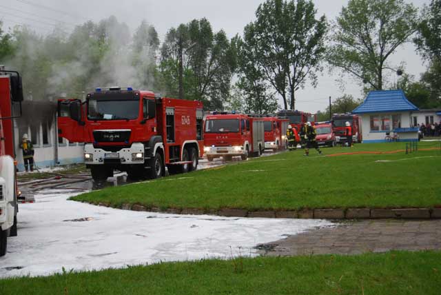 Pożar pianki na ul. Górniczej