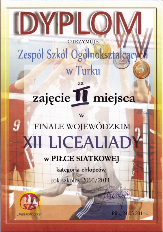 Licealiada 2011: Srebro dla ZSO