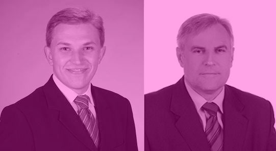 Różowe Karole - Karol Mac (Fot. andrzejgrzyb.eu) i Karol Mikołajczyk (fot. mikolajczyk.priv.pl)