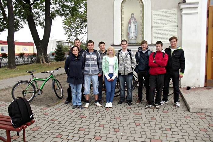 Rowerowa pielgrzymka uczniów ZSR