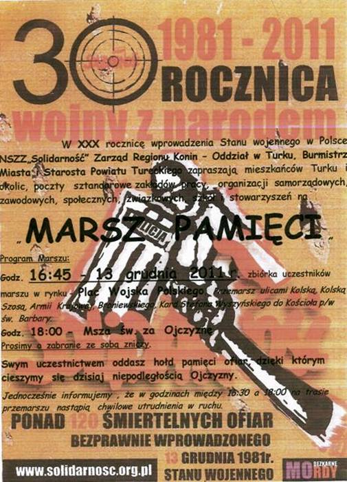 Przejdą w Marszu Pamięci - Źródło: www.powiat.turek.pl