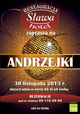 Restauracja Sława zaprasza na Andrzejki!