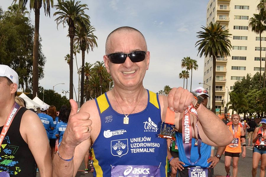 Poleciał do Los Angeles, by przebiec maraton - foto: archiwum prywatne