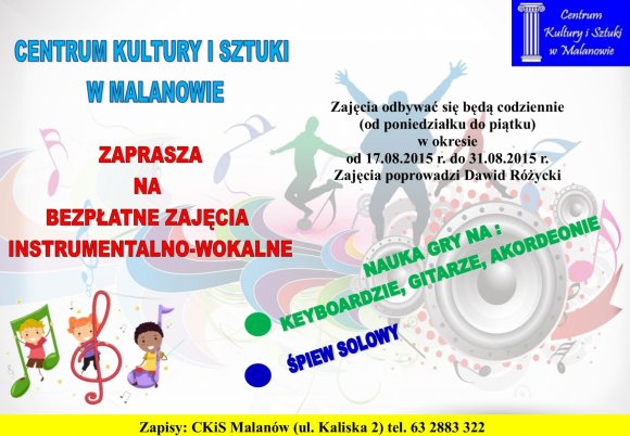 Zajęcia instrumentalno-wokalne