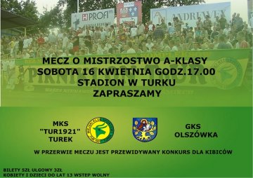 MKS TUR1921 TUREK i GKS OLSZÓWKA w meczu o Mistrzostwo A-KLASY