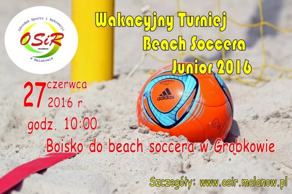 Wakacyjny Turniej Beach Soccera Junior 2016