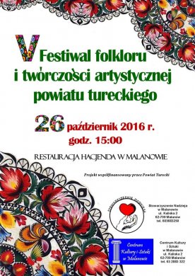 V Festiwal Folkloru i Twórczości Artystycznej Powiatu Tureckiego