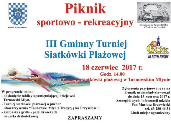III Gminny Turniej Siatkówki Plażowej w Tarnowskim Młynie