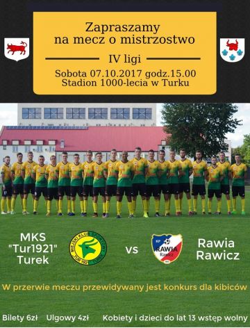 MKS Tur 1921 Turek vs Rawia Rawicz