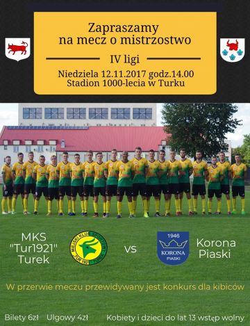  MKS Tur 1921 Turek vs Korona Piaski