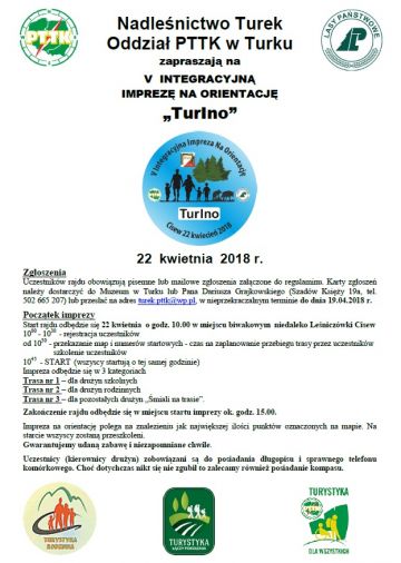 Weź udział w V Integracyjnej Imprezie Na Orientację TurIno
