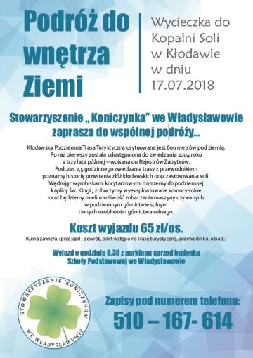 Władysławów: Stowarzyszenie Koniczynka zaprasza do wspólnej podróży