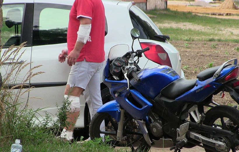 Gm. Brudzew: Motocyklista poturbował się w Galewie