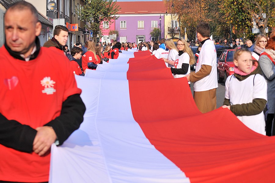 100-metrowa flaga Polski na 100. rocznice odzyskania niepodległości - foto: Marcin Derucki