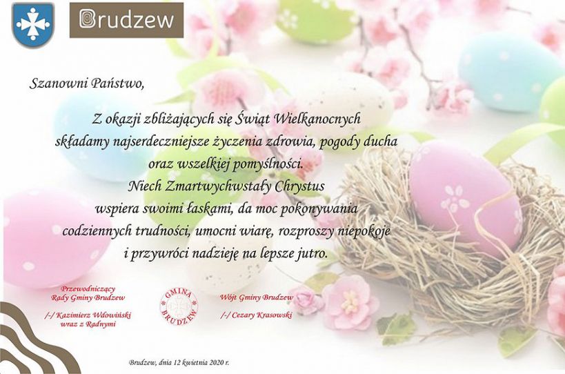 Życzenia Wielkanocne Gmina Brudzew