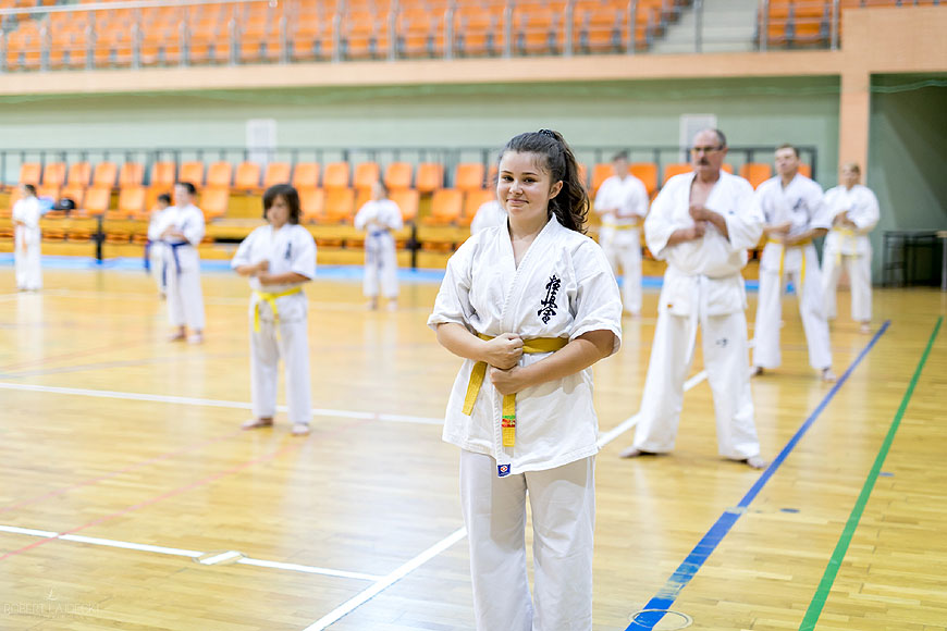 Egzamin karateków na stopnie szkoleniowe kyu