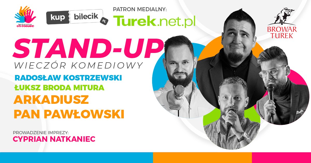 Wieczór komediowy stand-up w Turku - Arkadiusz Pan Pawłowski i Radosław Kostrzewski