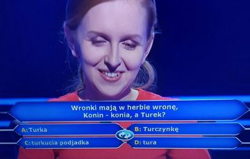 Pytanie o herb Turku w popularnych Milionerach....