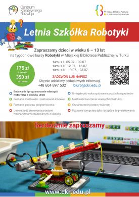 Letnia Szkółka Robotyki w bibliotece