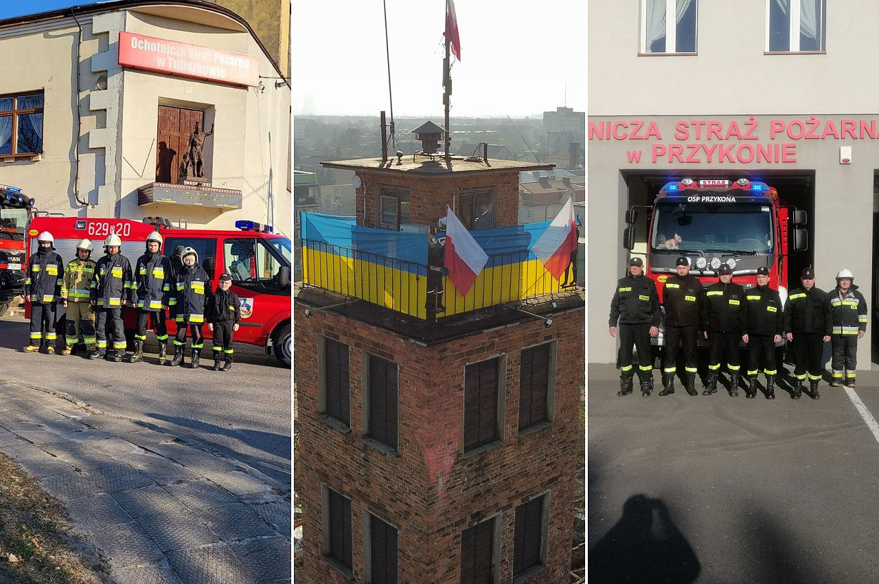 Druhowie z powiatu tureckiego oddali hołd poległym na Ukrainie strażakom
