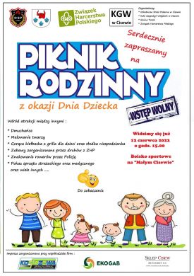 Piknik rodzinny z okazji Dnia Dziecka w Cisewiu