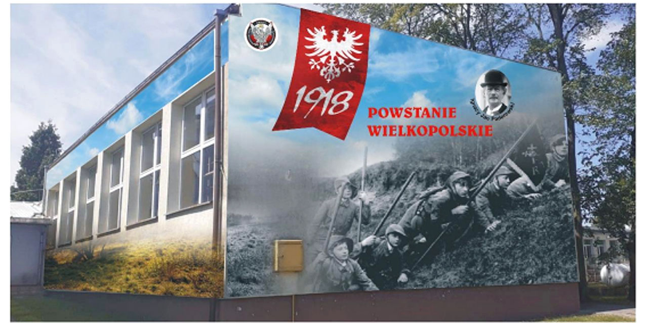 Kolejny historyczny mural powstaje na budynku Szkoły Podstawowej we Władysławowie