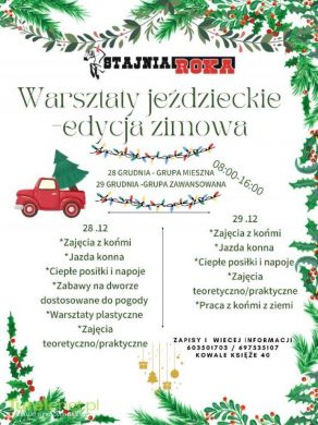 Zimowe warsztaty dla dzieci w stajni Roka