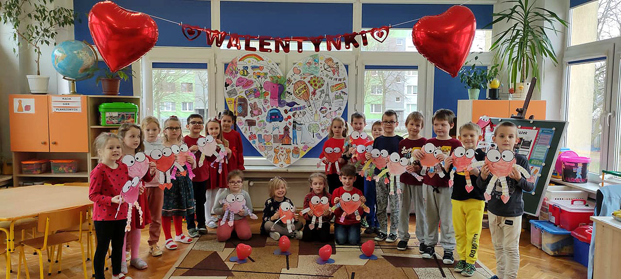 Zakochane przedszkolaki. Walentynki w Przedszkolu Samorządowym nr 5 w Turku - fot.: Przedszkole Samorządowe nr 5 w Turku