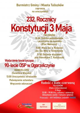 232 rocznica uchwalenia Konstytucja 3-go Maja w gminie Tuliszków