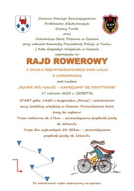 Rajd Rowerowy z okazji Międzynarodowego Dnia Walki z Narkomanią