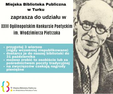Poetycka jesień z tradycjami, czyli 23. Ogólnopolski Konkurs Poetycki im. Włodzimierza Pietrzaka
