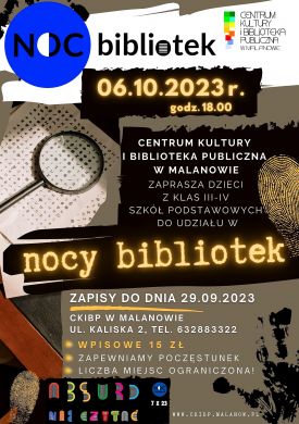 Noc Bibliotek w Malanowie