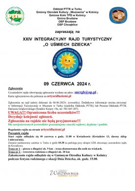XXIV Integracyjny Rajd Turystyczny „O UŚMIECH DZIECKA”