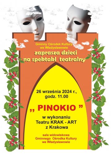 Spektakl teatralny PINOKIO we Władysławowie