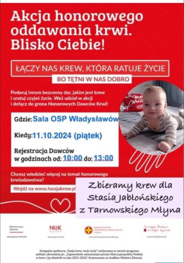 Akcja poboru krwi w OSP Władysławów