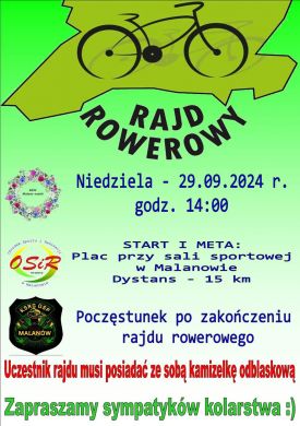 Rajd Rowerowy Malanów 2024