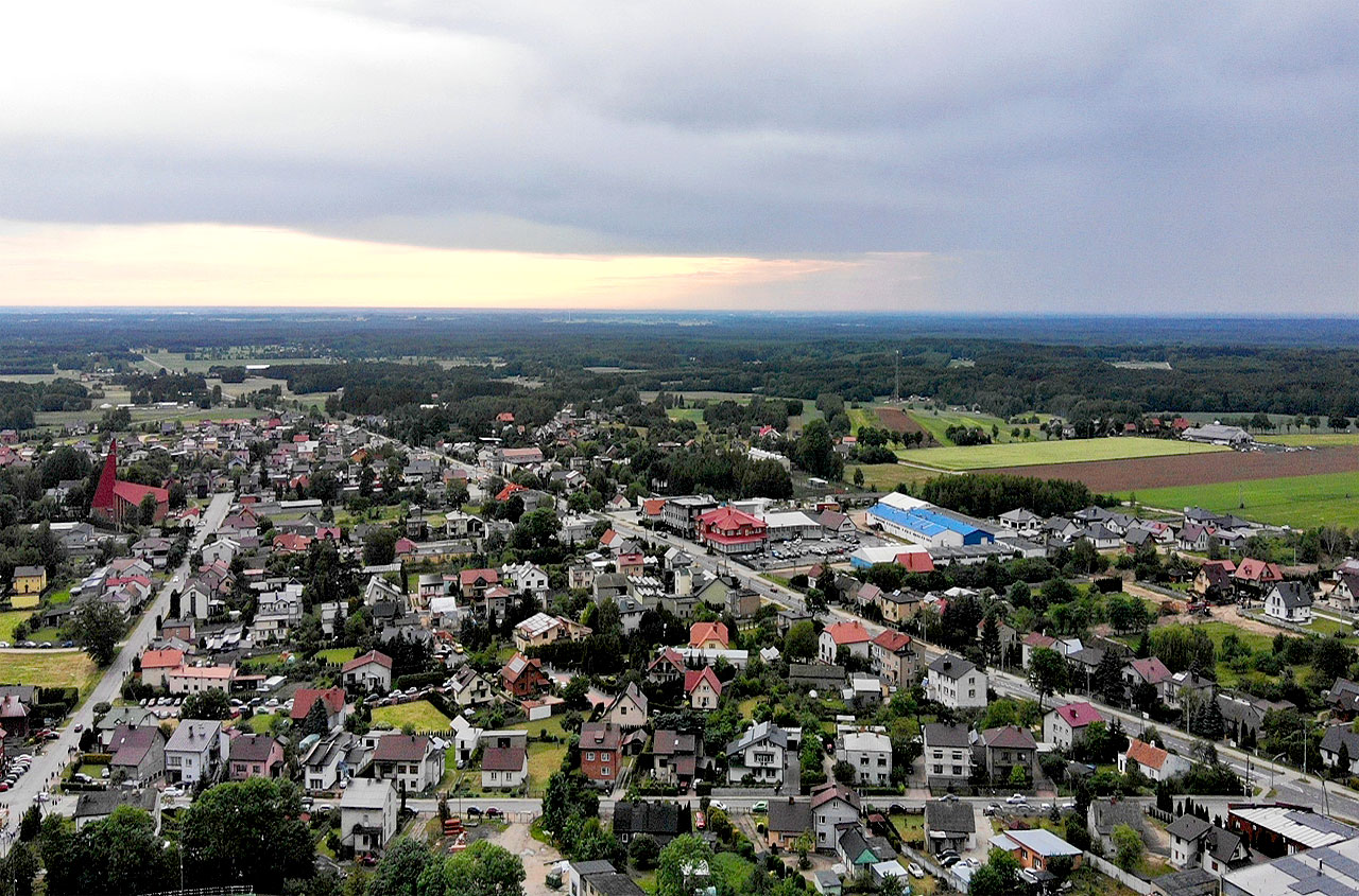 Malanów liderem inwestycji wśród gmin wiejskich powiatu tureckiego - Gmina Malanów z lotu ptaka / fot. UG Malanów