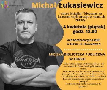 Prawnik z Turku o życiu w areszcie. Spotkanie autorskie z Michałem Łukasiewiczem w miejskiej  bibliotece