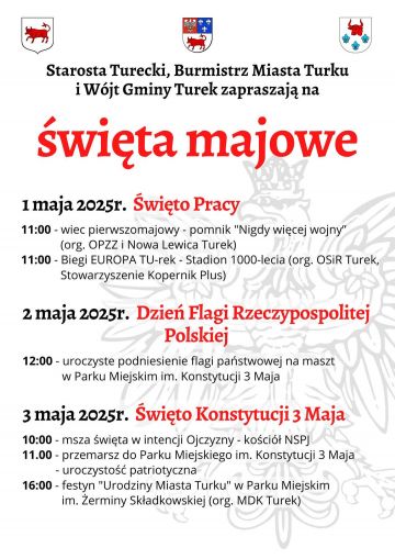 Święta Majowe 2025 w Turku