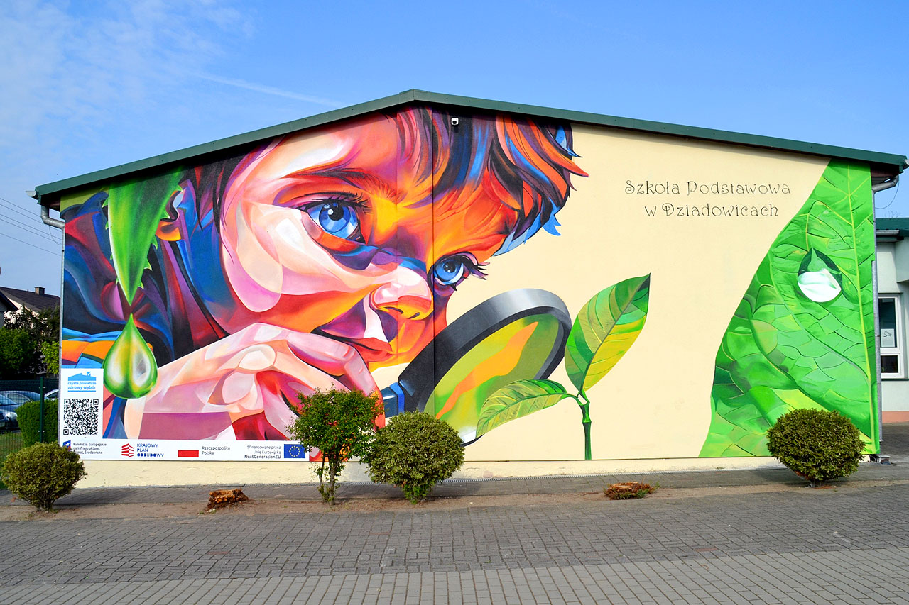 Kolejny mural w Gminie Malanów. Sztuka w służbie czystego powietrza