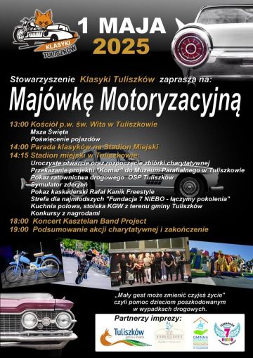 Motoryzacyjna Majówka w Tuliszkowie już w czwartek! Pasja, odlotowe fury i serce dla najmłodszych