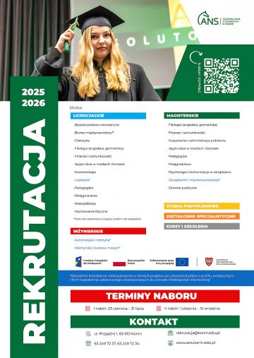 Z projektem - bezpłatnie i niestacjonarnie. ANS w Koninie rozpoczyna nabór na studia