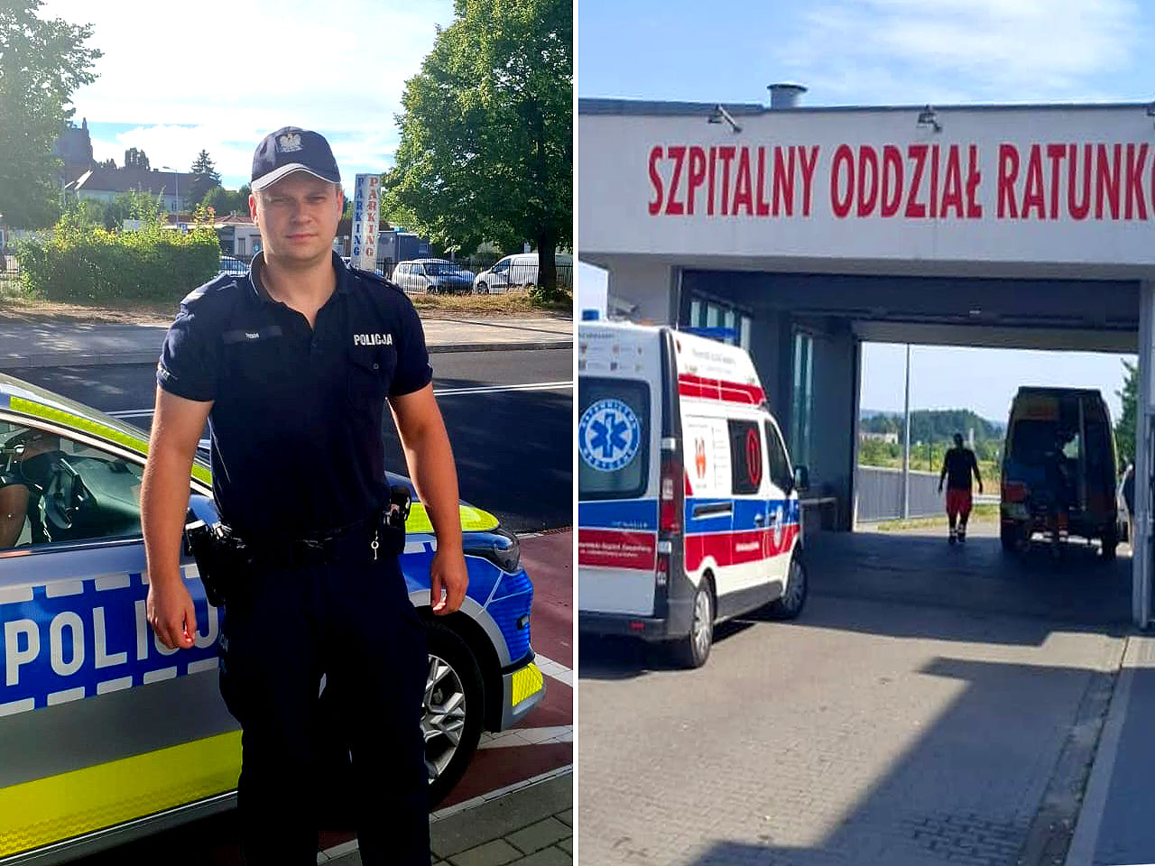 Szybka reakcja dzielnicowego. Mężczyzna z problemami w oddychaniu trafił bezpiecznie do szpitala