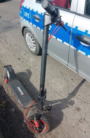 Ponad dwa promile na hulajnodze! 41-latek zatrzymany w Turku i ukarany wysokim mandatem - Pijany na hulajnodze w Turku zatrzymany /fot. KPP Turek