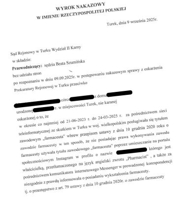 Podszywała się pod farmaceutkę bez uprawnień. Jest wyrok Sądu Rejonowego w Turku