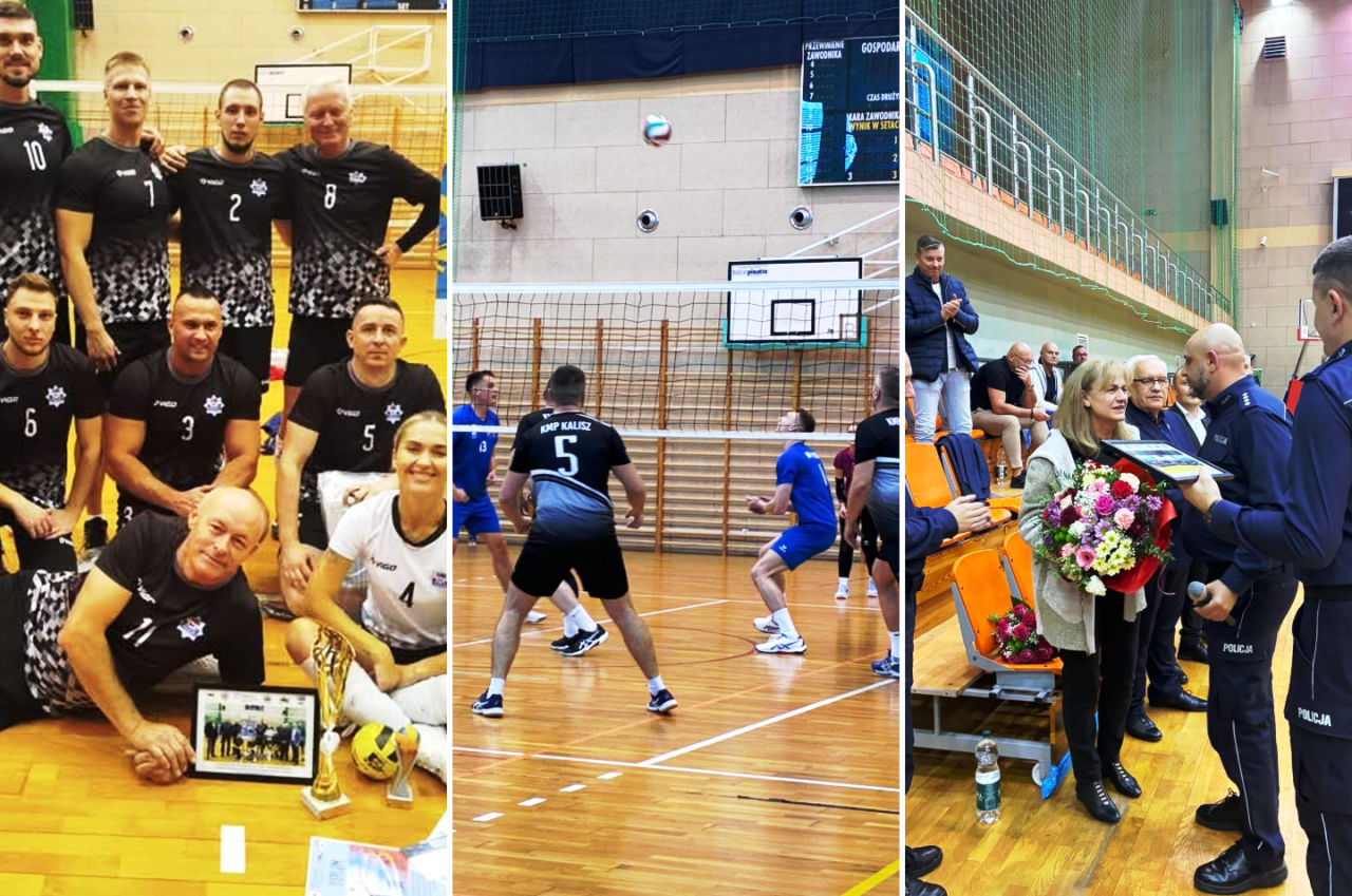 Policjanci na parkiecie. I Turniej Piłki Siatkowej pamięci insp. Andrzeja Harasia w Turku - I Turniej Piłki Siatkowej im. insp. Andrzeja Harasia w Turku