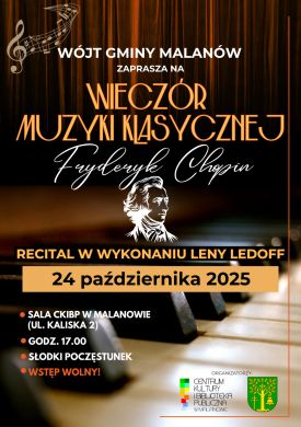 Wieczór Muzyki Klasycznej – Fryderyk Chopin w CKiBP Malanów