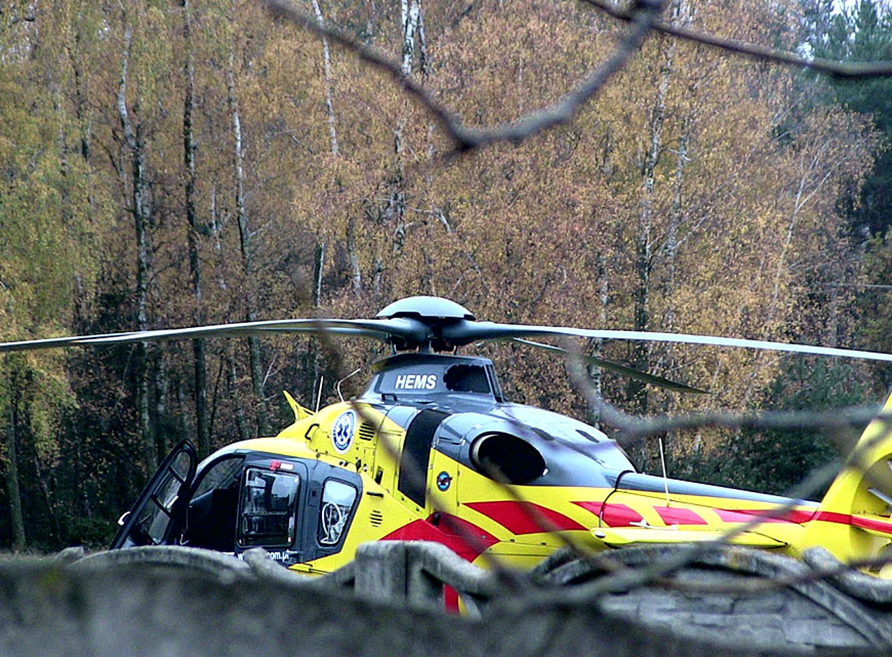 Wypadek podczas prac leśnych w Linne. Mężczyzna przygnieciony przez drzewo trafił do szpitala